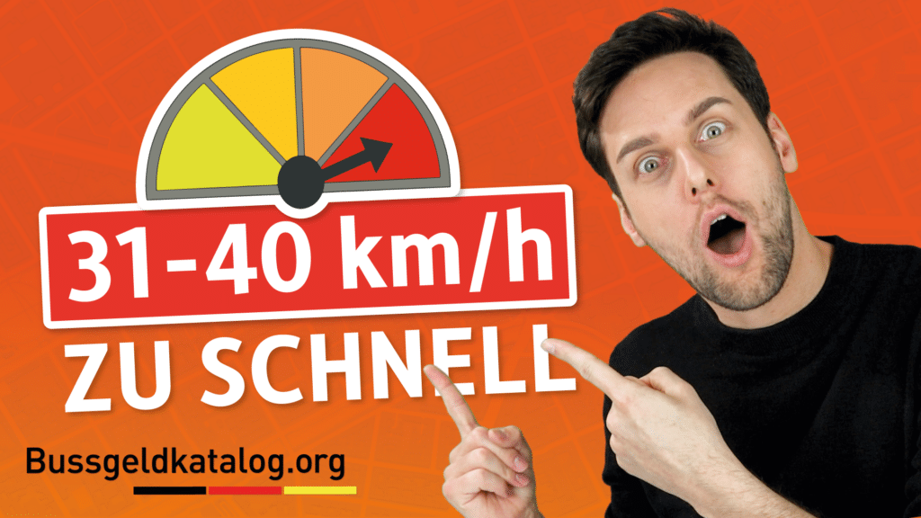 Was droht bei 31 - 40 km/h zu viel?